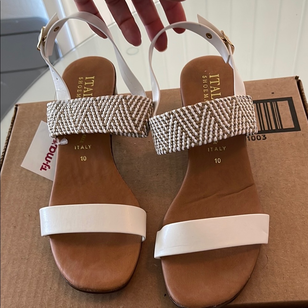 Italian Shoemakers Women's White Sandals